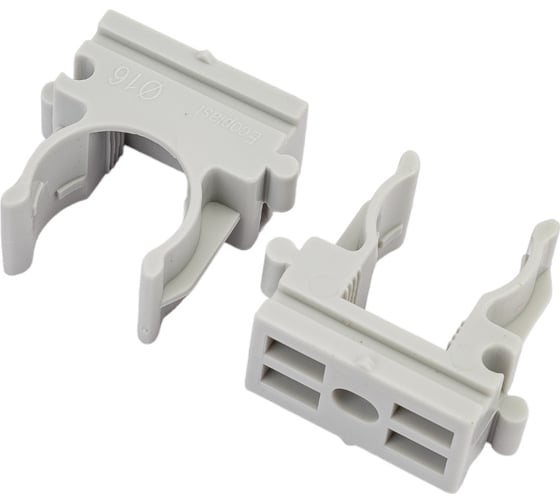 Изображение товара Держатель-клипса для труб Экопласт CFQ16, D16 мм, для монтажного пистолета, 10 шт. 41516-10