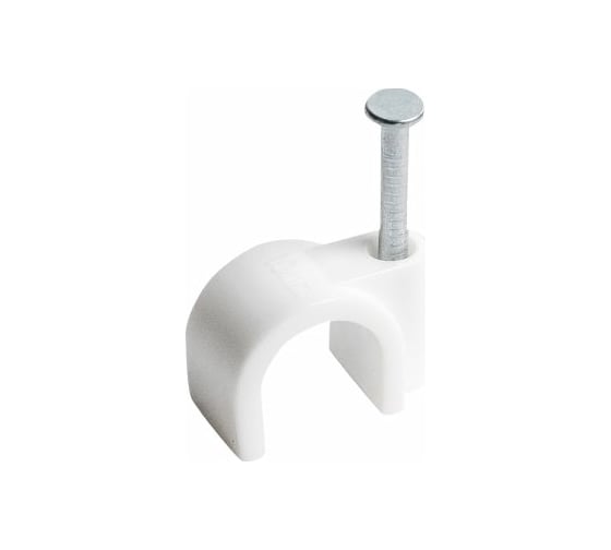 Изображение товара Пластиковая круглая скоба Экопласт 7,4x6 размер гвоздя 1,85x16 мм, 50 шт. 47006-50