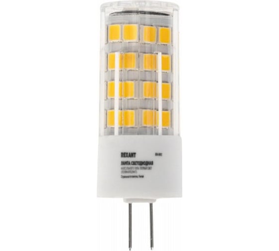 Изображение товара Светодиодная лампа REXANT JD-CORN G4, 230 В, 5,5 Вт, 2700 K, теплый свет 604-5012