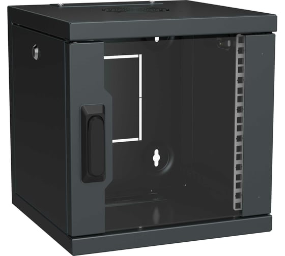 Изображение товара Шкаф ITK LINEA WS 10" 6U 320x310мм дверь стекл. черн. LWS5-06U33-GF