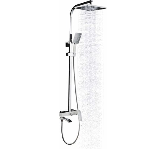 Изображение товара Душевая система Gappo 35к G2407-8 лейка "Тропический душ" белый, хром 537388