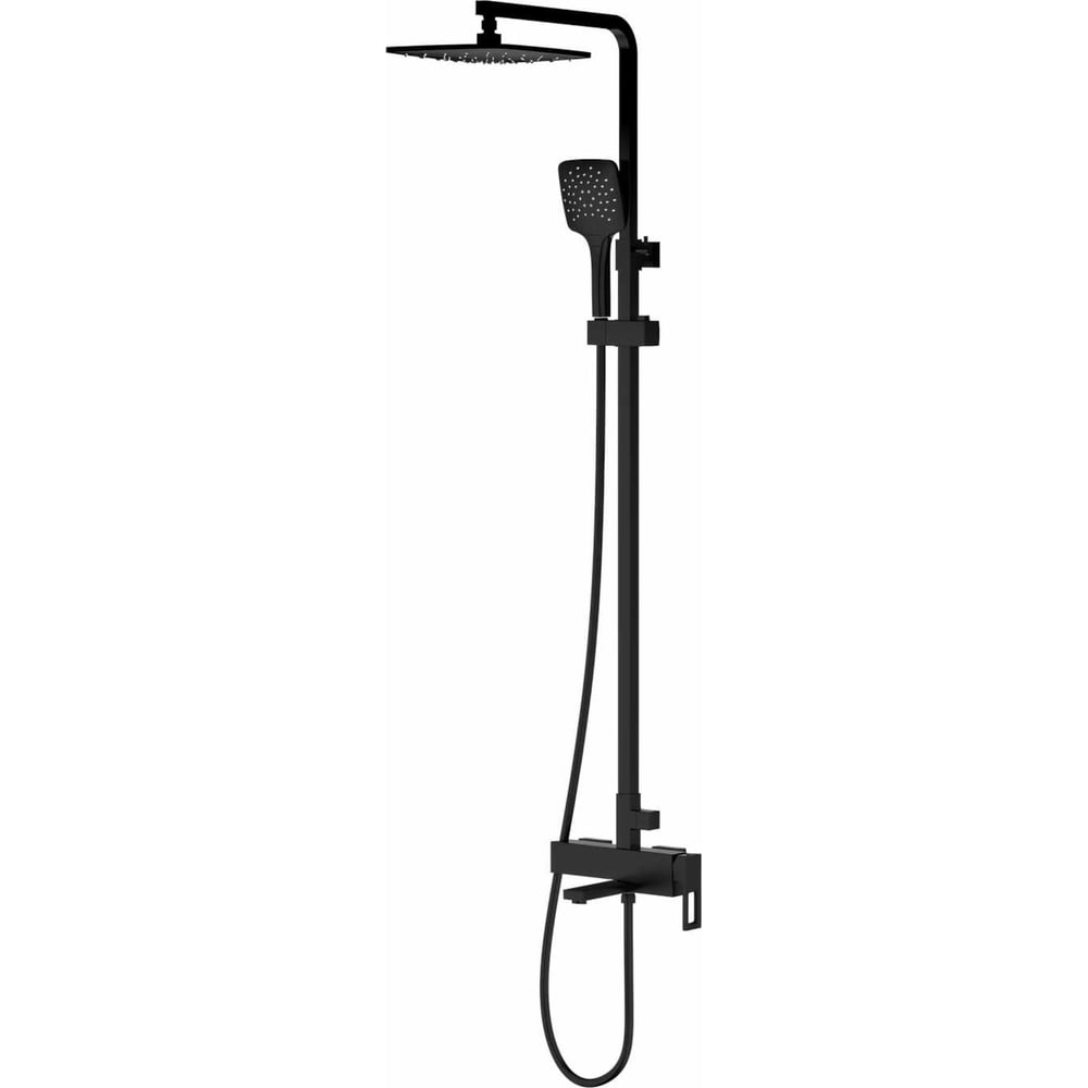 Изображение товара Душевая система Gappo 35к G2417-6 с тропическим душем и регулятором высоты черная