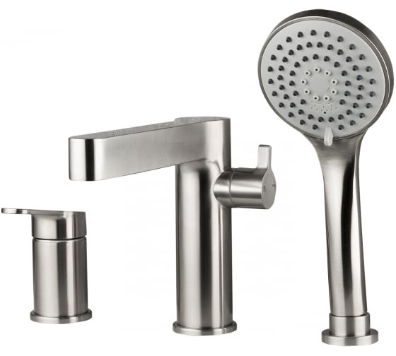 Изображение товара Смеситель для акриловой ванны Gappo 35к G1199-30 нержавеющая сталь, 3 отверстия, сатин 549418