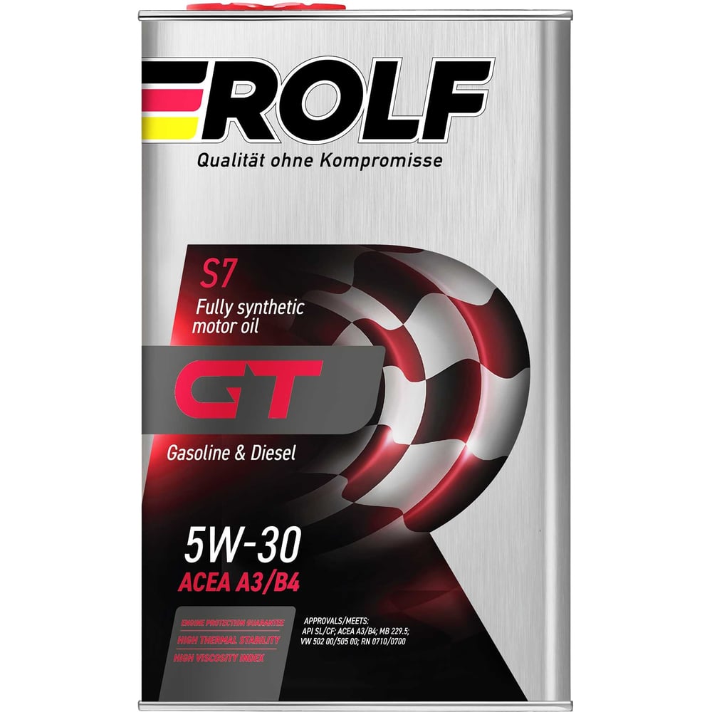 Синтетическое моторное масло Rolf масло моторное синтетическое 5w30 rolf 1 л 322446