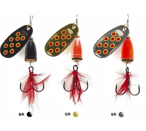 Изображение товара Вращающаяся блесна Lucky John BELL SPIN 03, 08.5г, BRD/GRD/SRD 3шт LJBS03-001SET