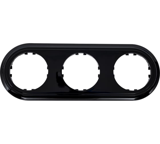 Изображение товара 3-постовая рамка LK Studio круглая, черная, LK Vintage-Classic 889308-1