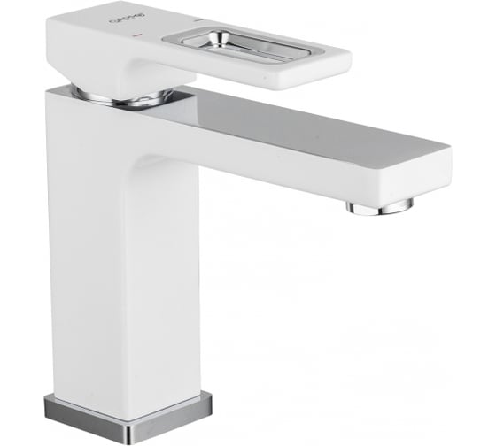 Изображение товара Смеситель для умывальника Gappo 35к G1017-1 литой, с гигиенической лейкой, белый-хром 549393