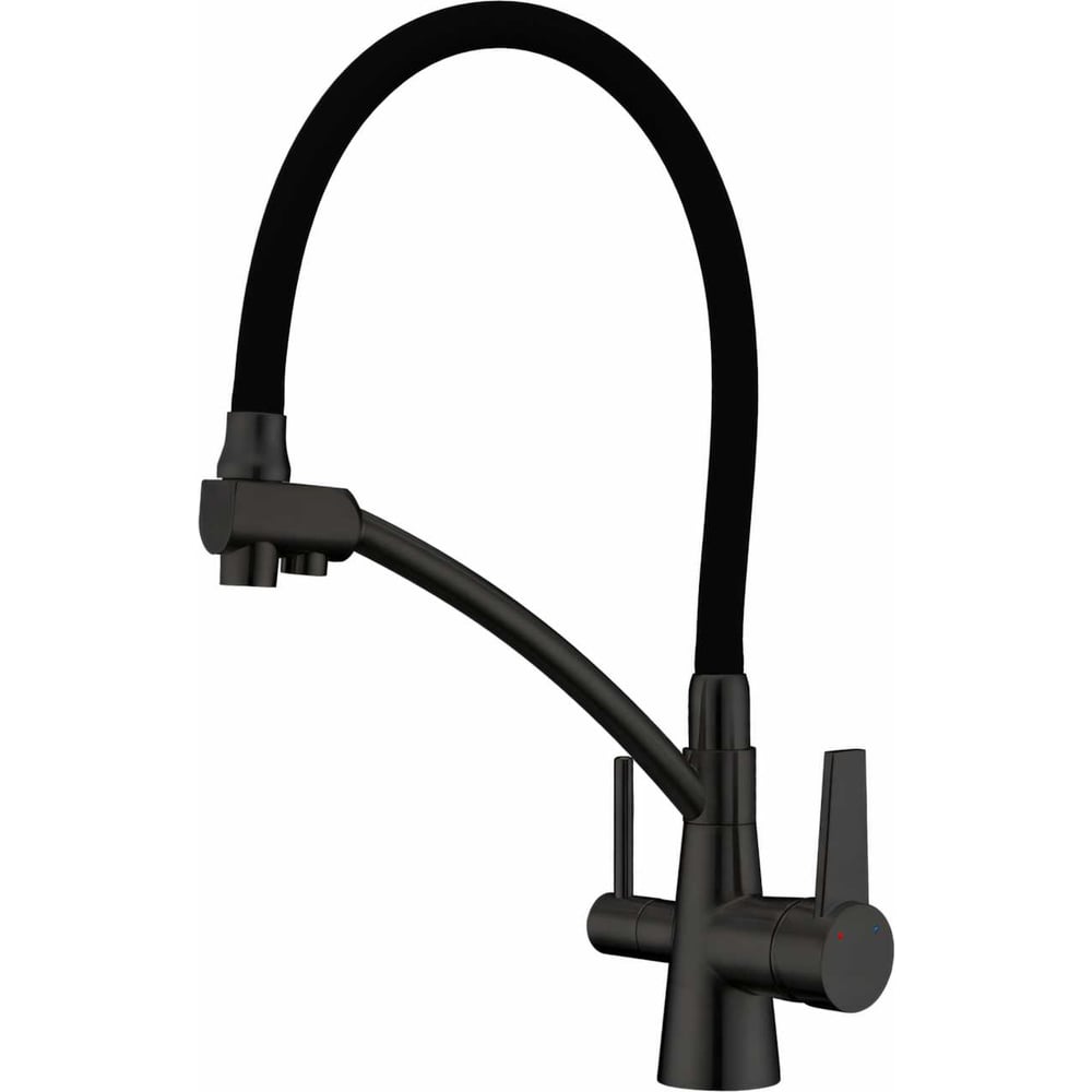 Изображение товара Современный кухонный смеситель Gappo 35к G4398-16 с фильтром черный