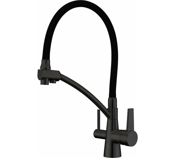 Изображение товара Смеситель для кухни Gappo 35к G4398-16 с выходом для питьевого фильтра, черный 549409