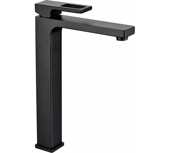 Изображение товара Смеситель для умывальника Gappo 35к G1017-62 высокий, литой, п/гайку, черный 544382