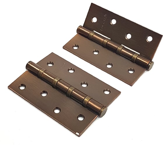 Изображение товара Стальная петля PUERTO 100х75х2.5, 4 кольца, плоский колпачок, кофе, 2 шт. IN100-4S FH CF