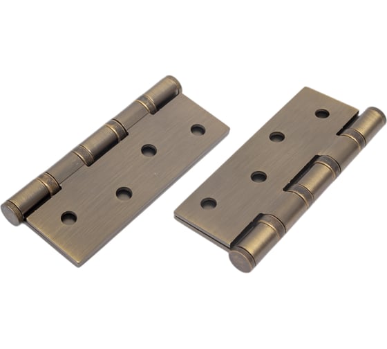 Изображение товара Стальная петля Ренц 100х75х2.5, 4 подшипника, без колпачков, бронза античная матовая, 2 шт. IN100-4BB FH MAB (2шт)