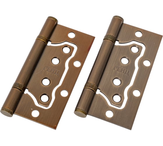 Изображение товара Стальная петля Ренц 100х75х2.5, 2 подшипника, без колпачков, без врезки, кофе, 2 шт. IN100-2BB FH CF безВР (2шт)