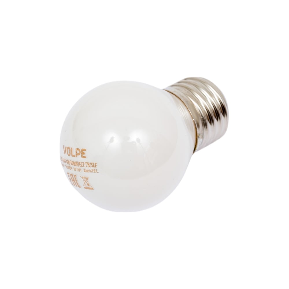 Светодиодная лампа Volpe LED-G45-6W/3000K/E27/FR/SLF UL-00008306