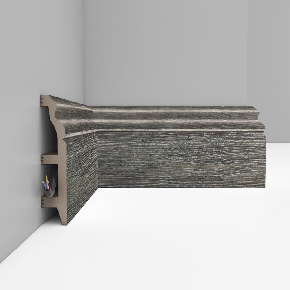 Напольный плинтус Decomaster пенал для ванной wood pw30 напольный 200x30 см дуб вотан