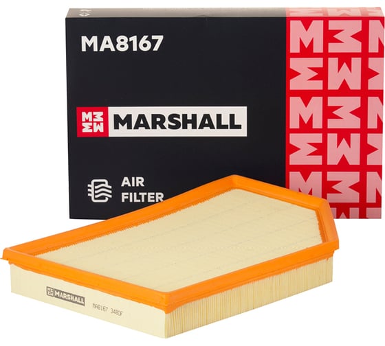 Изображение товара Фильтр воздушный Volvo S60 I, II 00- / S80 II 09- / V70 I-III 00- / XC60 08- / XC70 II 09- MARSHALL MA8167
