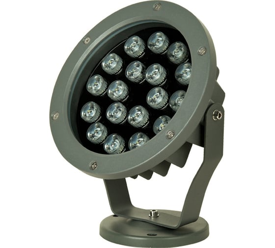 Изображение товара Прожектор REXANT СДО-АРХИТЕКТОР 20Вт 1600Лм 2700K теплый свет (110-240В, 2PIN, угол рассеивания 14°), серый корпус 605-031