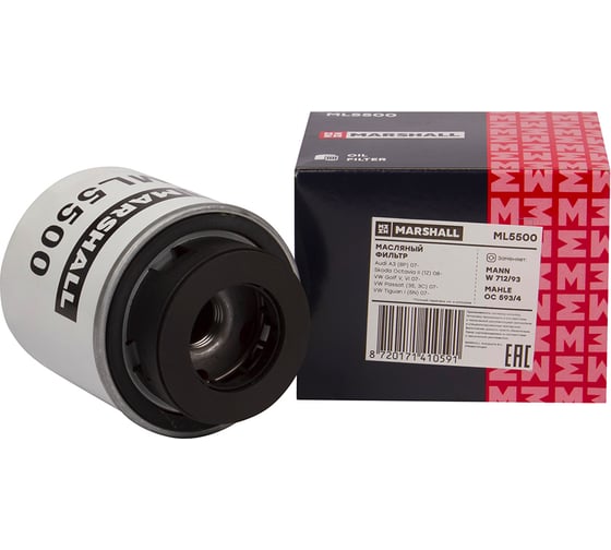 Изображение товара Фильтр масляный Skoda Octavia II (1Z) 08-, VW Golf V, VI 07- / Passat (35, 3C) 07- / Tiguan MARSHALL ML5500