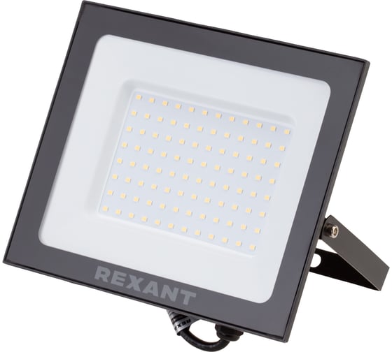Изображение товара Светодиодный прожектор REXANT LED 100 Вт 8000 Лм 4000 K черный корпус 605-034