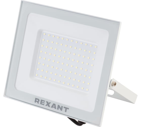 Изображение товара Светодиодный прожектор REXANT СДО, 100Вт, 8000Лм, 6500K холодный свет, белый корпус 605-027