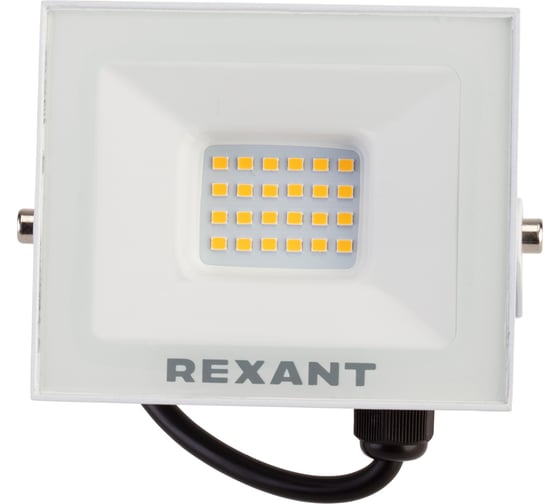 Изображение товара Светодиодный прожектор REXANT LED 30 Вт 2400 Лм 2700 K белый корпус 605-028