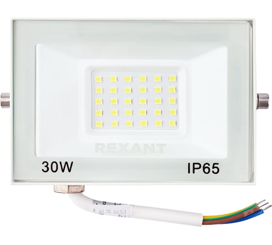 Изображение товара Светодиодный прожектор REXANT LED 30 Вт 2400 Лм 6500 K белый корпус 605-025