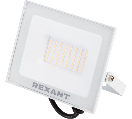 Изображение товара Светодиодный прожектор REXANT LED 50 Вт 4000 Лм 2700 K белый корпус 605-035