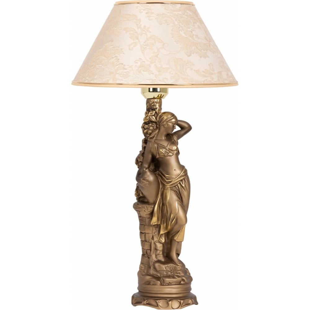 Настольный светильник BOGACHO фигура девушка с двумя кашпо 1 2 л 0 9 л 21х30х96см бронза