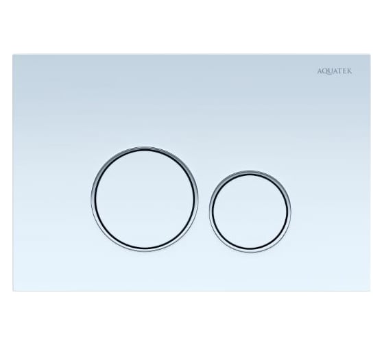 Изображение товара Панель смыва AQUATEK белая, ободок хром (клавиши круглые) KDI-0000015 (005A) 00000119398