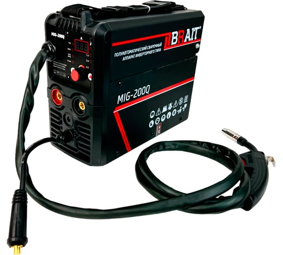 Изображение товара Сварочный инвертор полуавтомат BRAIT MIG-200Q 18.01.020.043