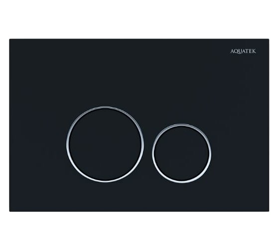 Изображение товара Панель смыва AQUATEK черная матовая, ободок хром (клавиши круглые) KDI-0000020 (005D) 00000119407