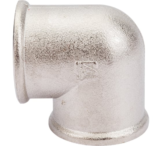 Изображение товара Угольник STI латунный Ду15 (1/2") Ру16 ВР/ВР никель D270-05006