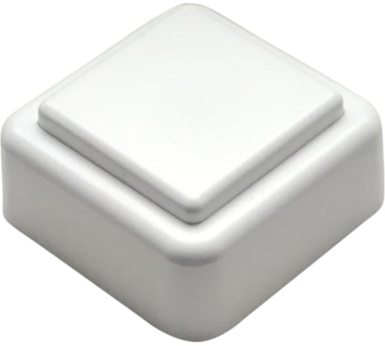 Изображение товара Кнопка звонка МОНОМАХ ВЗ квадрат белый/белый ВЗ1-01 бел