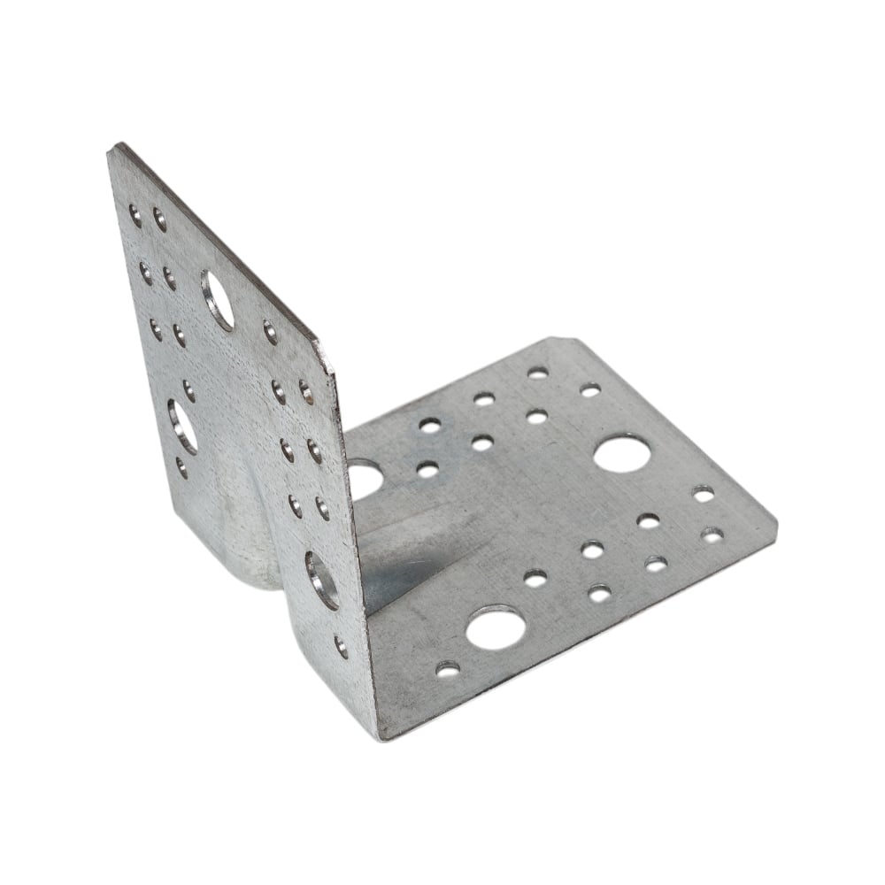 Изображение товара Крепежный усиленный уголок КРУ-105x105x90x2 мм сварной стальной с покрытием цинк