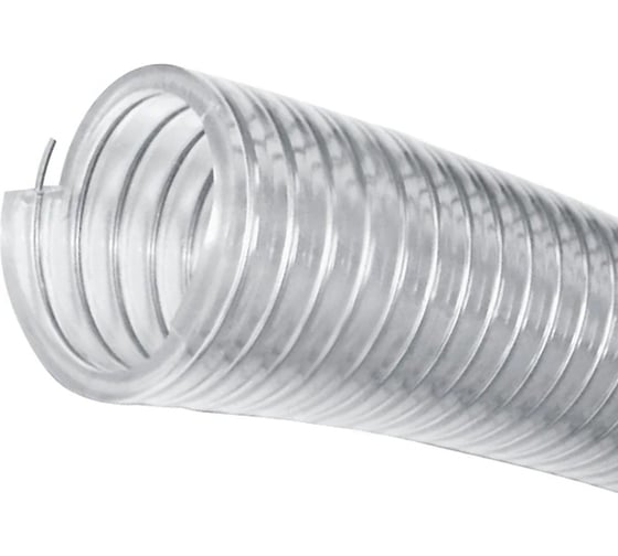 Изображение товара Прозрачный ПВХ рукав армированный стальной спиралью TITAN LOCK "LADOGA" напорно-всасывающий, 10 метров TL038LG_10