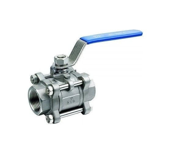 Изображение товара Трехсоставной шаровый кран из нержавеющей стали (AISI 304) TITAN LOCK 2in типа резьба-резьба, TL200TPBVSS