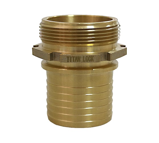Изображение товара Штуцер TITAN LOCK 2,5in, с наружной резьбой под рукав, латунь, TLSM65BR