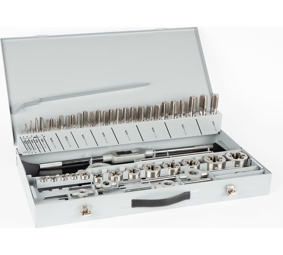 Изображение товара Набор ручных метчиков и плашек GSR DIN 352/223 HSSE M3-M24 64 предмета B08431050