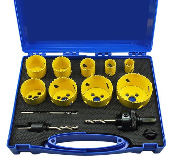 Изображение товара Набор биметаллических коронок по металлу (13 предметов; 19, 22, 29, 35, 38, 44, 51, 57, 64) Gigant G100-002