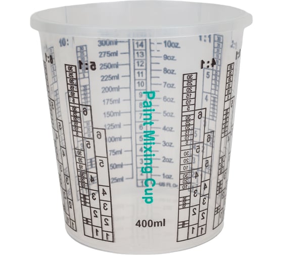 Изображение товара Емкость пластиковая для смешивания красок (200 шт.) WOLF 400мл, neutral 1.4220.0400