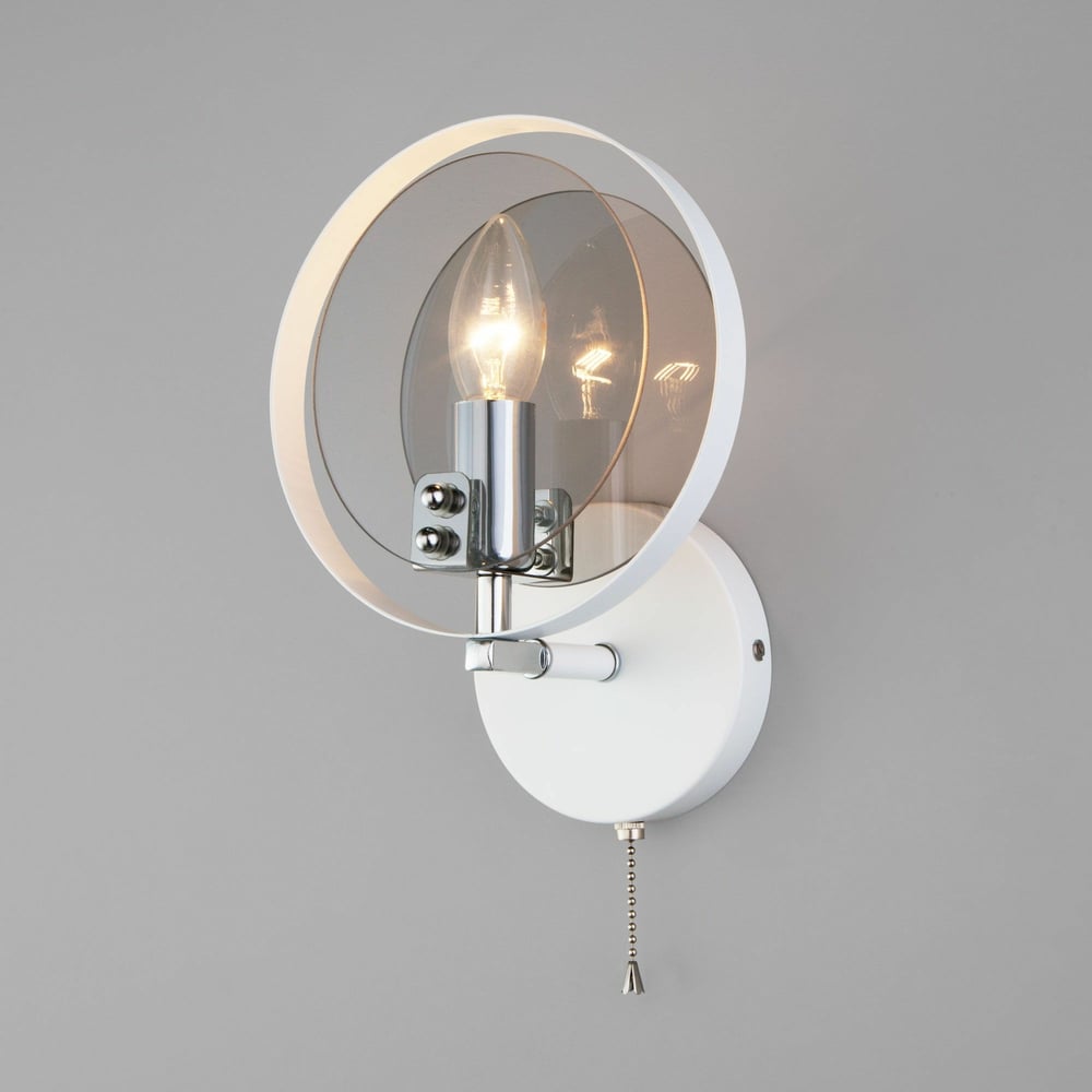 Настенный светильник Eurosvet подсвечник леопольд белый с росписью 12см