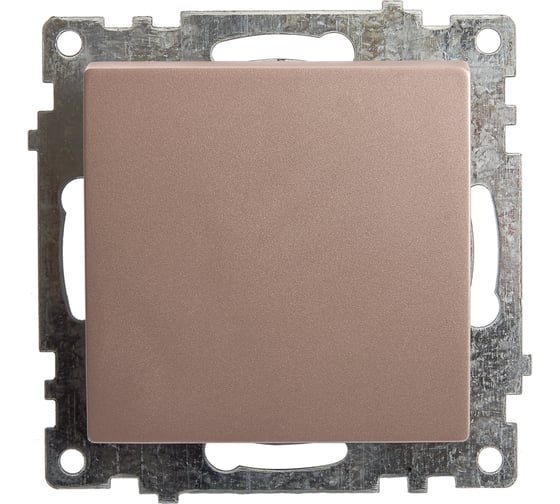 Изображение товара 1-клавишный выключатель STEKKER GLS10-7103-02, 250В, 10А, серия Катрин, шампань 39589