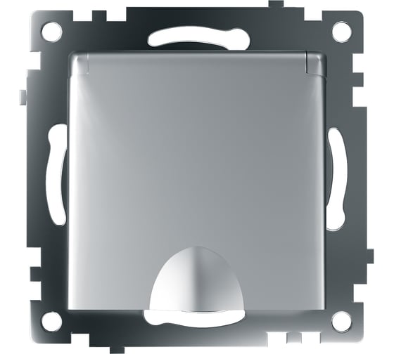 Изображение товара 1-местная розетка STEKKER с заземлением с крышкой (механизм), GLS16-7112-03, 250В, 16А с защитной шторкой, 39580