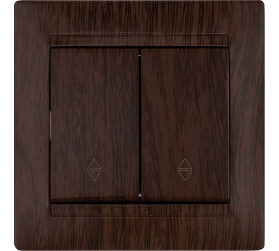 Изображение товара 2-клавишный выключатель на 2 направления TDM ELECTRIC 10А венге Лама SQ1815-0407