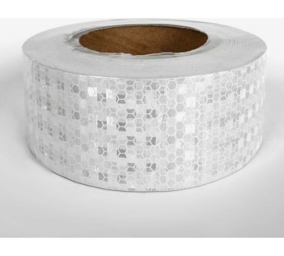 Изображение товара Светоотражающая самоклеящаяся лента СИМАЛЕНД белая, 5 см х 25 м 2604176