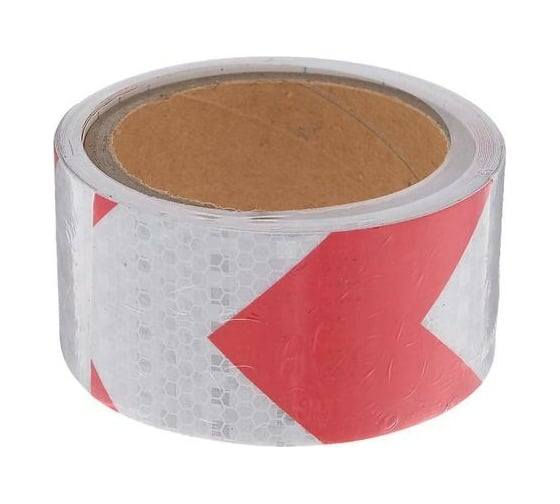 Изображение товара Светоотражающая самоклеящаяся лента СИМАЛЕНД красно-белая, 5 см х 5 м 5155975