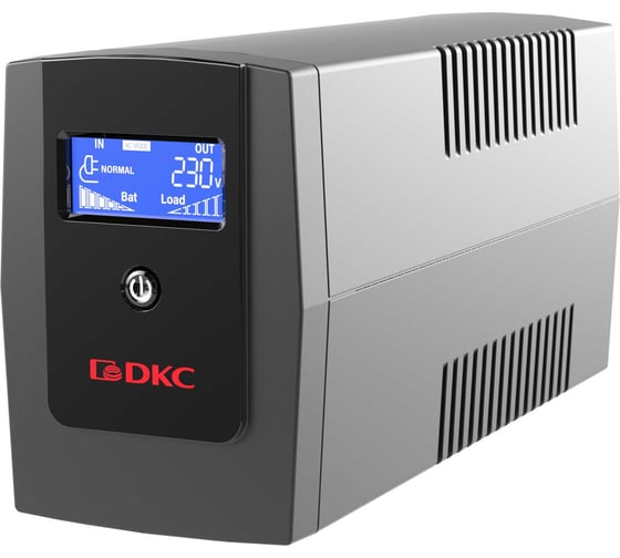 Изображение товара Линейно-интерактивный источник бесперебойного питания DKC 600 ВА/360 Вт, 1/1, 3xIEC C13, USB + RJ45, LCD, 1x7Aч INFOLCD600I