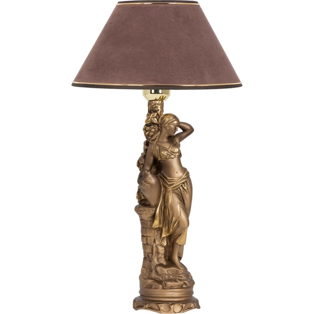 Настольный светильник BOGACHO фигура девушка с двумя кувшинами бронза 34х44х120см