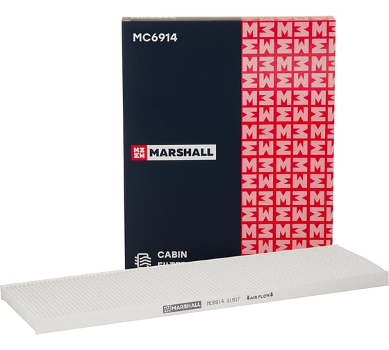 Изображение товара Фильтр салонный Citroen Jumper I 94-, Fiat Ducato II (+Елабуга) 94-, Peugeot Boxer I 94- MARSHALL MC6914