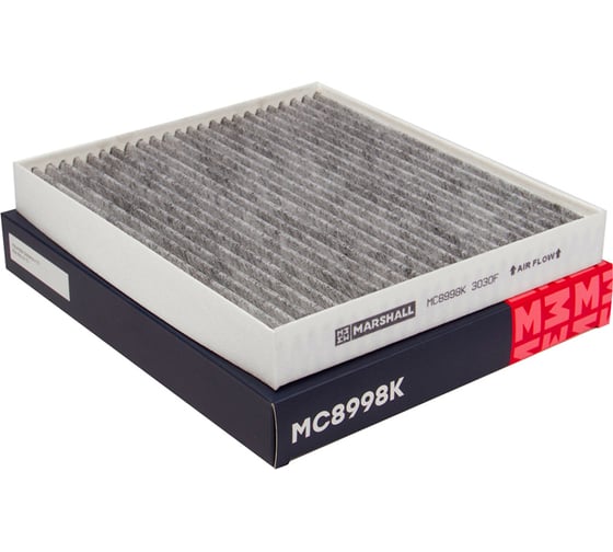 Изображение товара Фильтр салонный угольный Hyundai Creta 16- / Solaris II 17-, Kia Rio IV 17- / Sportage IV MARSHALL MC8998K